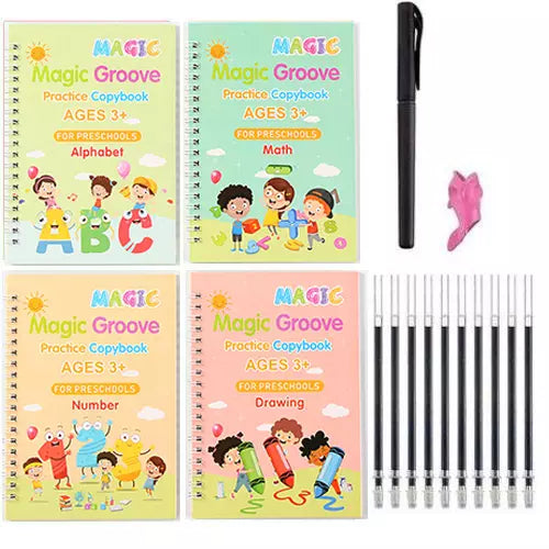 Reusable Magic Calligraphy Book (set of 4)