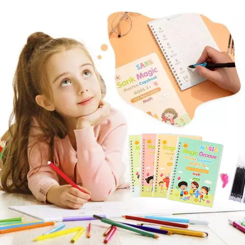 Reusable Magic Calligraphy Book (set of 4)
