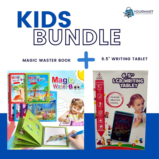 Magic Water Book + 6.5-Inch Multi-Color LCD Electronic Writing Tablet