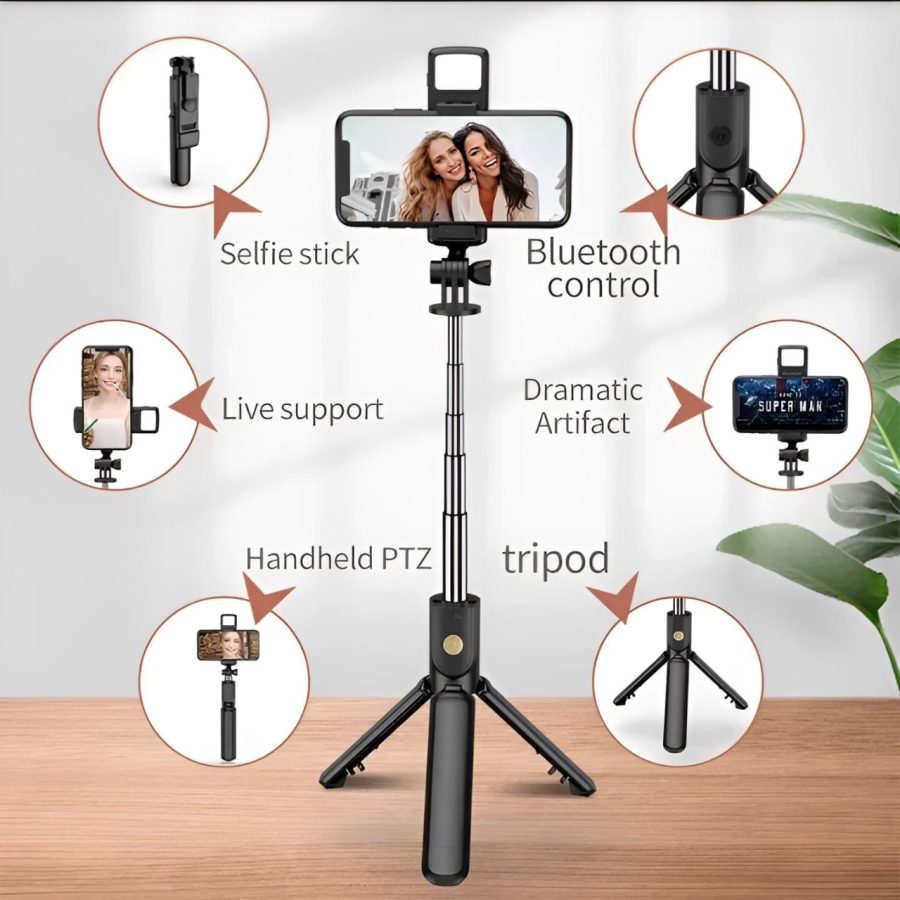 Bluetooth Selfie Stick Tripod with Remote Control