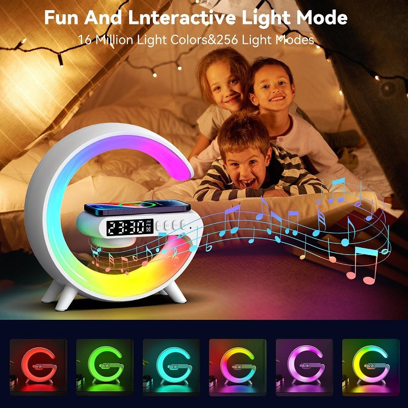 G63 Bluetooth Speaker Atmosphere Light Wireless Charger Wake-Up